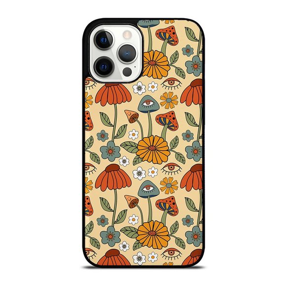 Cottagecore Mushroom Flower Hippie 60s 70s Aesthetic Style iPhone Case - Picture 1 of 1
